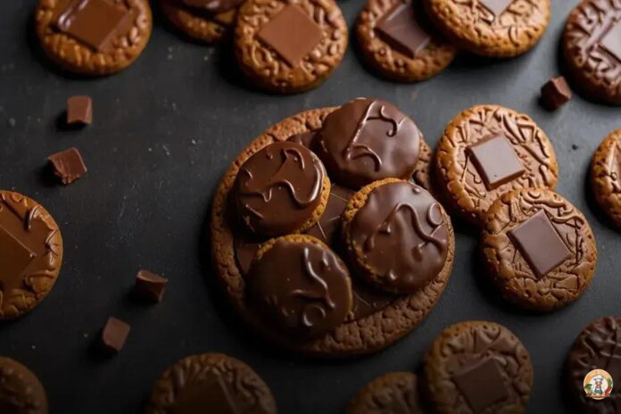 biscoitos caseiros de chocolate crocante