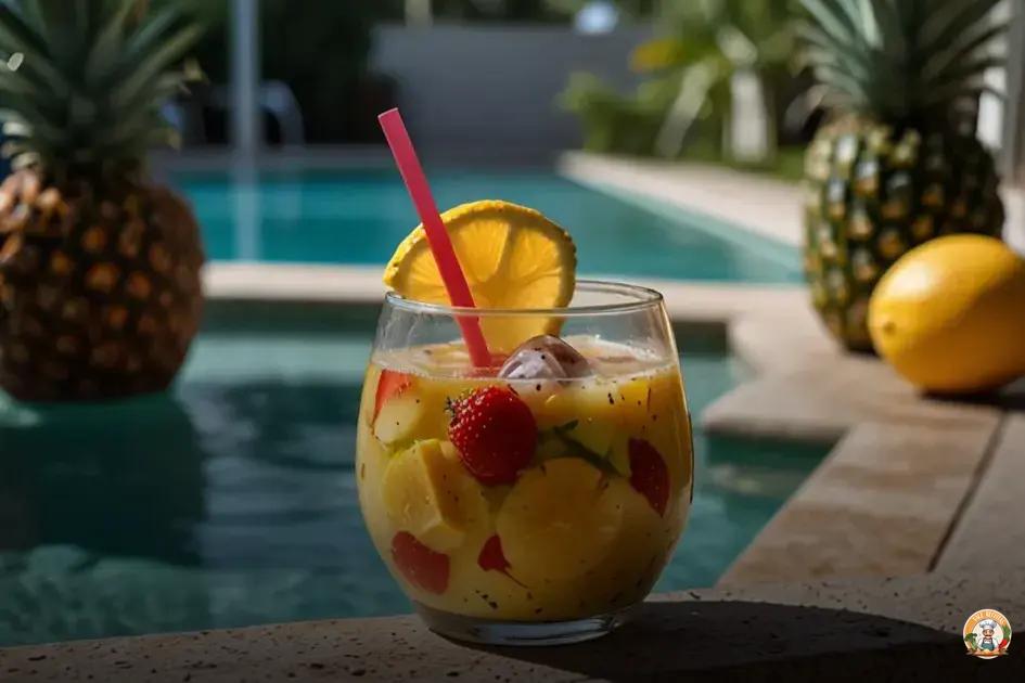 coquetéis tropicais refrescantes