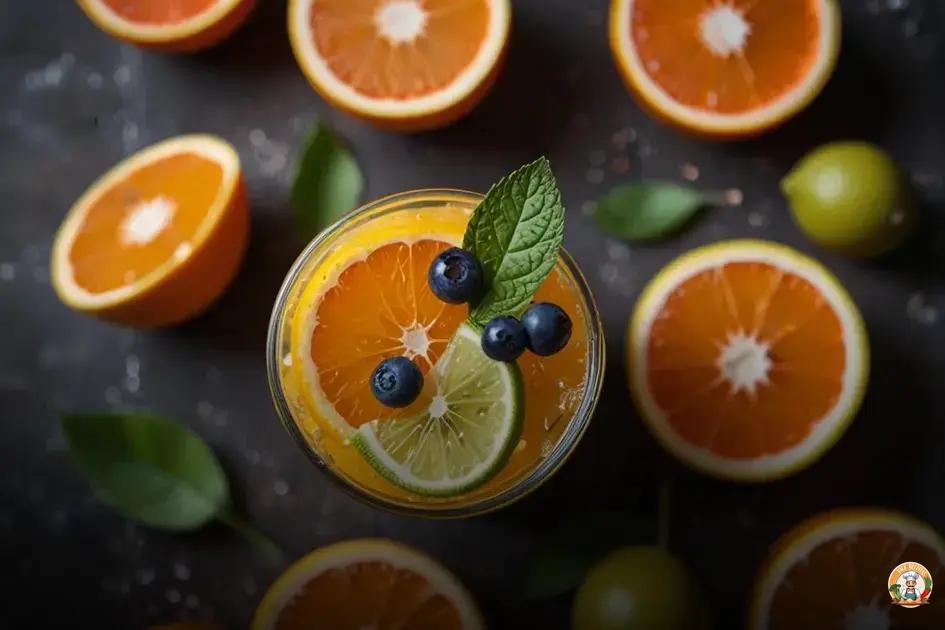 coquetel de frutas refrescante