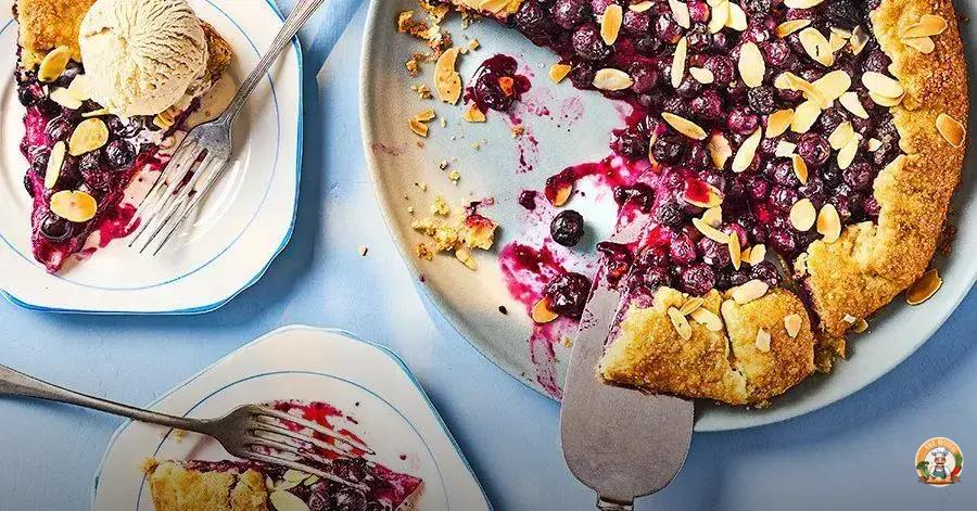 receita de galette de amêndoa e blueberry