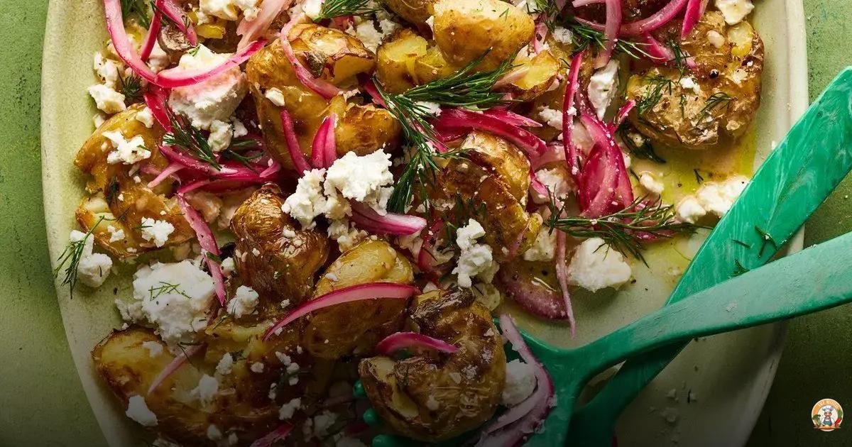 salada de batata com dill e feta