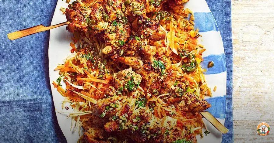 salada de frango com arroz