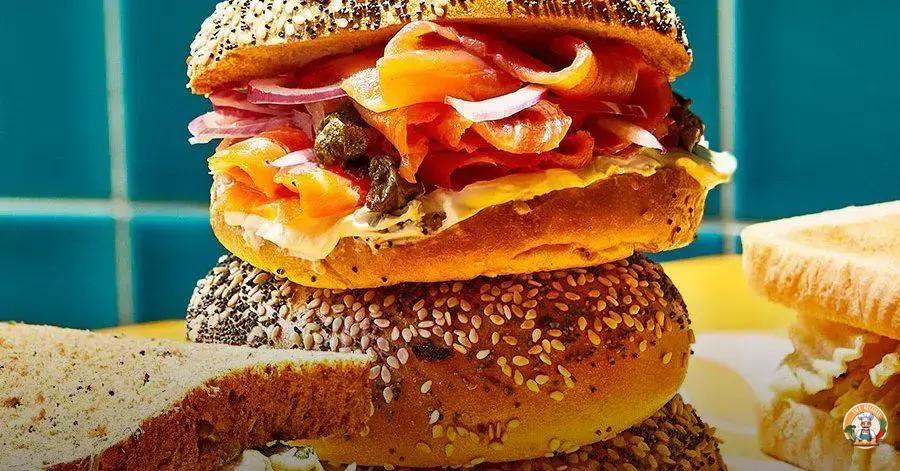 bagel de truta defumada