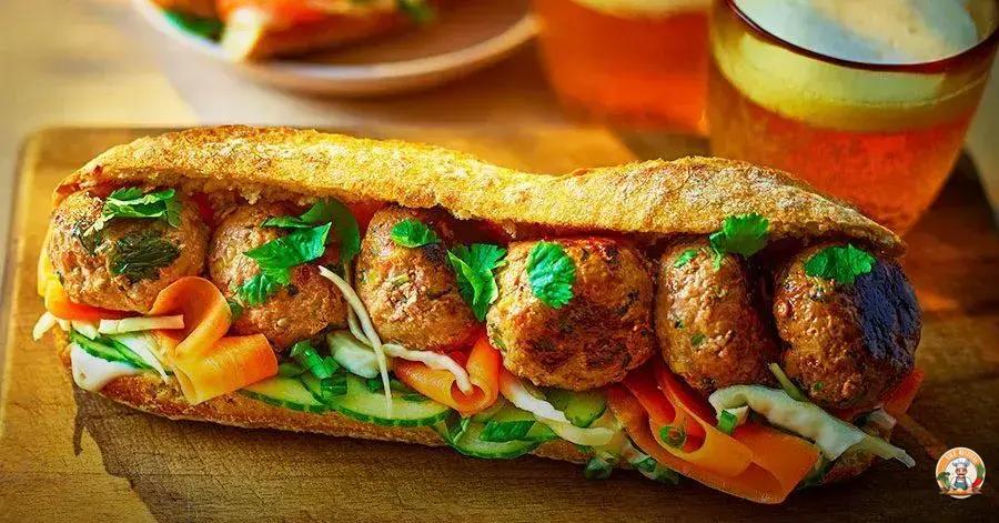 receita de lanche com almôndega