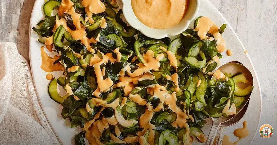 salada de algas e pepino