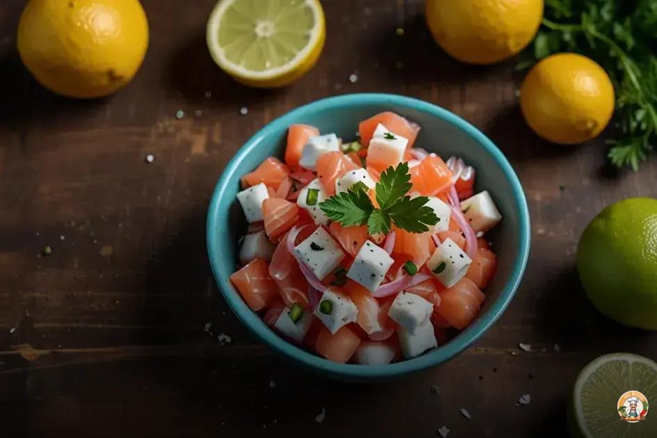 receita fácil de ceviche de salmão