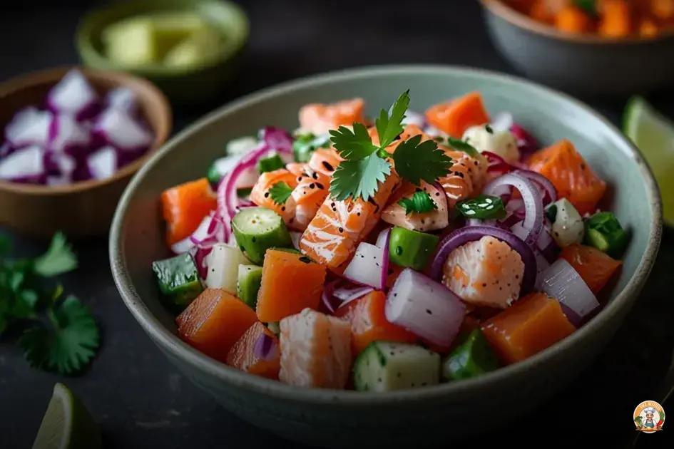 ceviche de salmão fácil e rápido