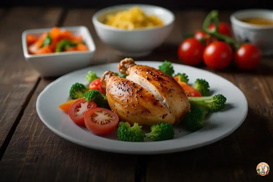 lanche rápido de frango saudável