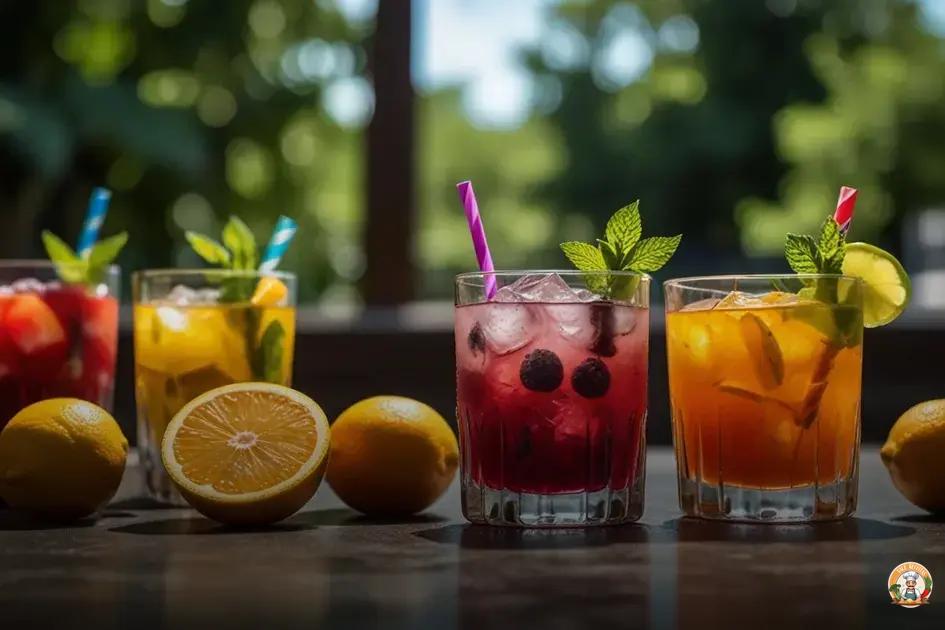 coquetéis de frutas refrescantes