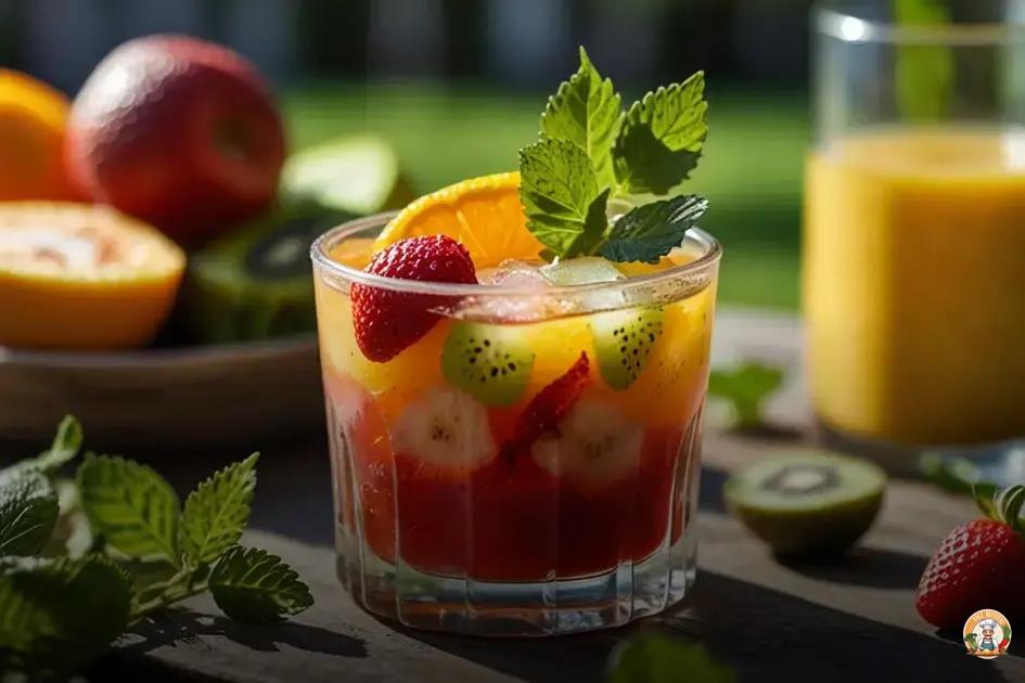cocktail de frutas refrescante