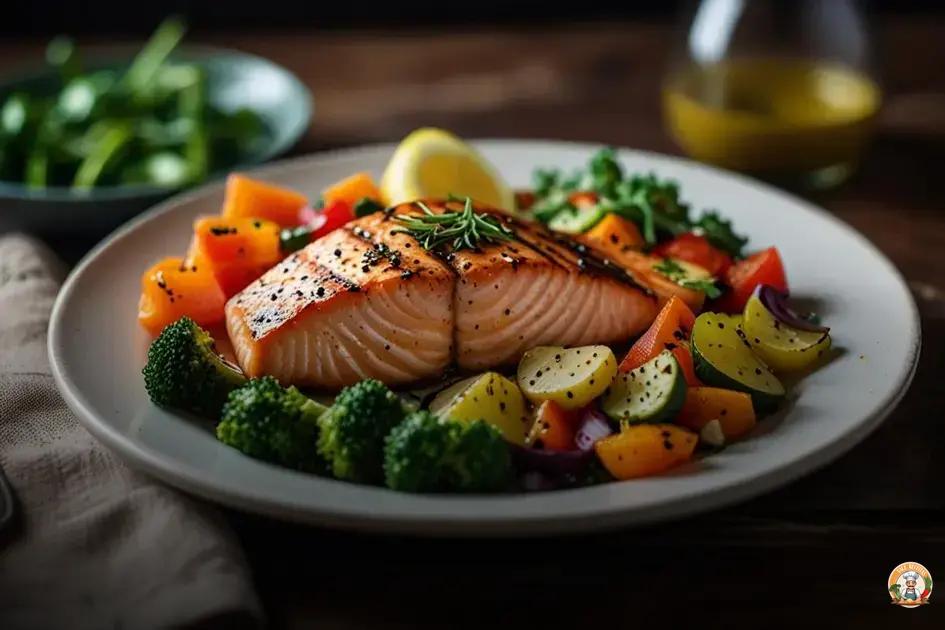 receita de salmão grelhado rico em proteínas
