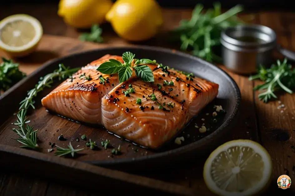 Salmão grelhado saudável