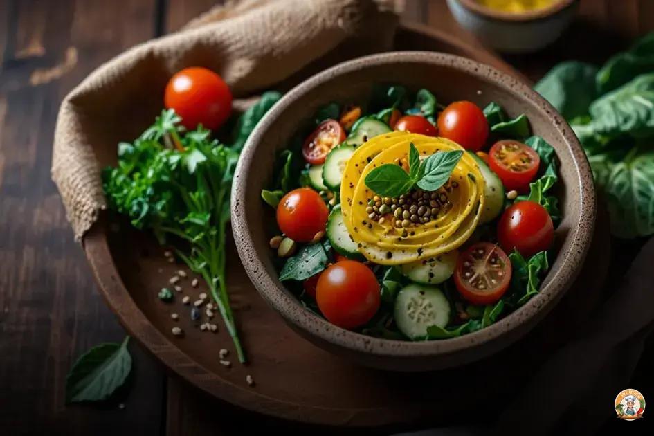 salada vegana fácil e rápida