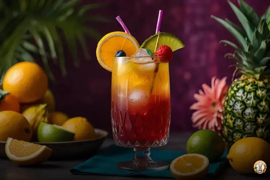 coquetel de frutas alcoólico fácil