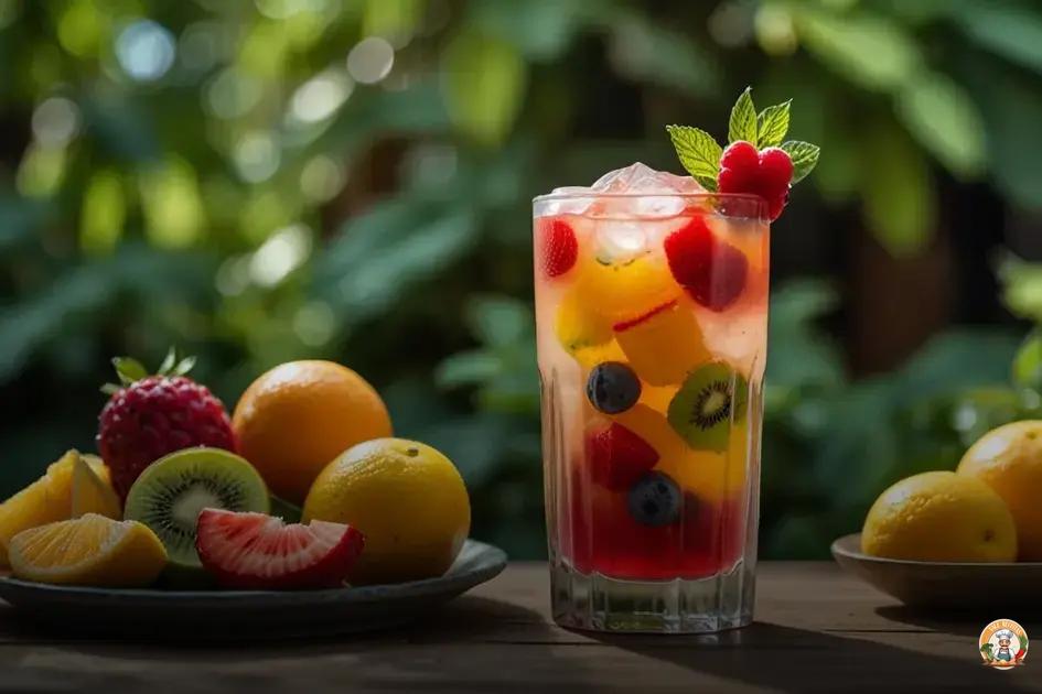 coquetel de frutas refrescante