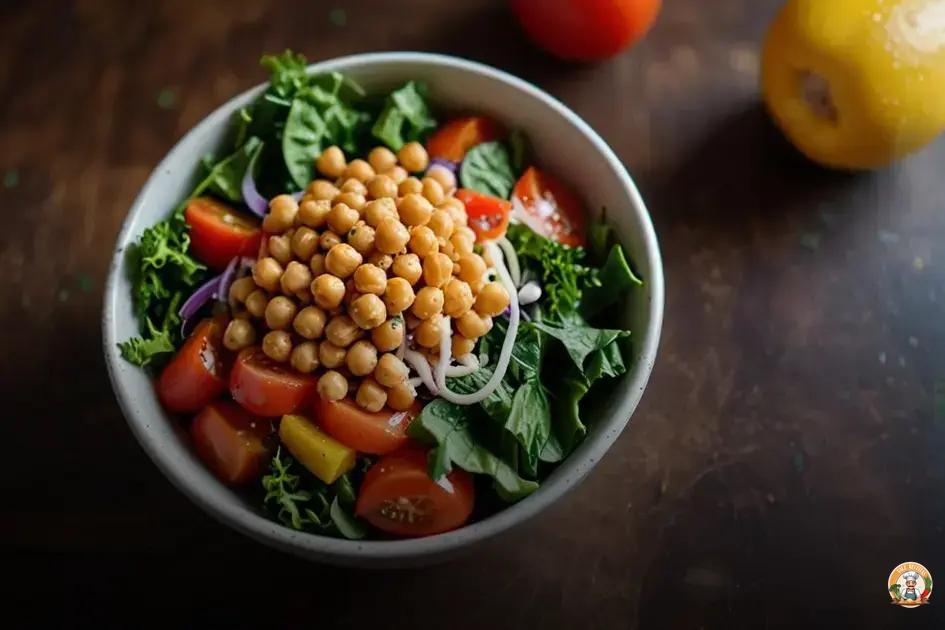 salada vegana refrescante fácil de fazer